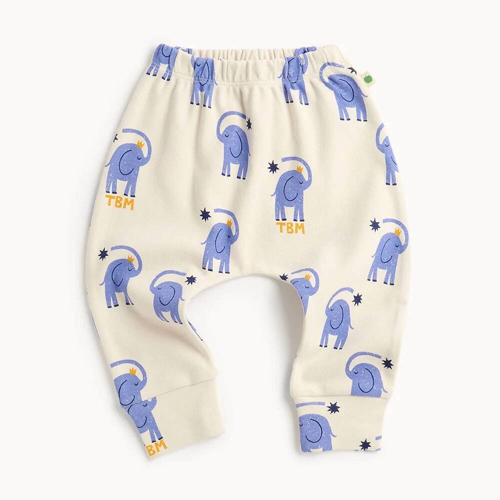 NEW THE BONNIE MOB boys downy organic cotton harem pants in elephant